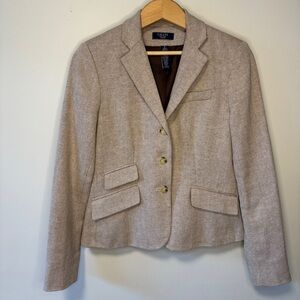 Chaps Ralph Lauren herringbone tan blazer sz.8P